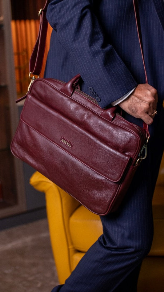 Full-Grain Leather Office Bag