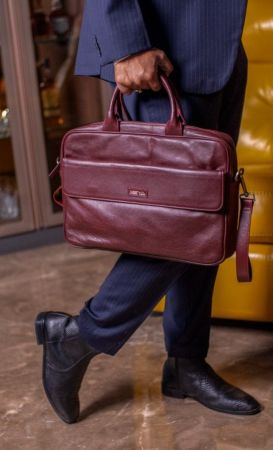 Full-Grain Leather Office Bag