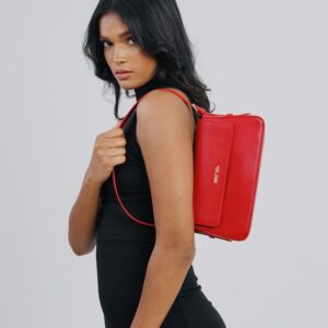 Structured Chic Handbag (Red)